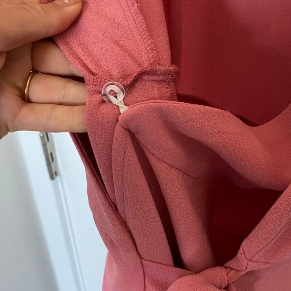 Bobeau Pink Flutter Wrap Midi Dress - Picture 10 of 14